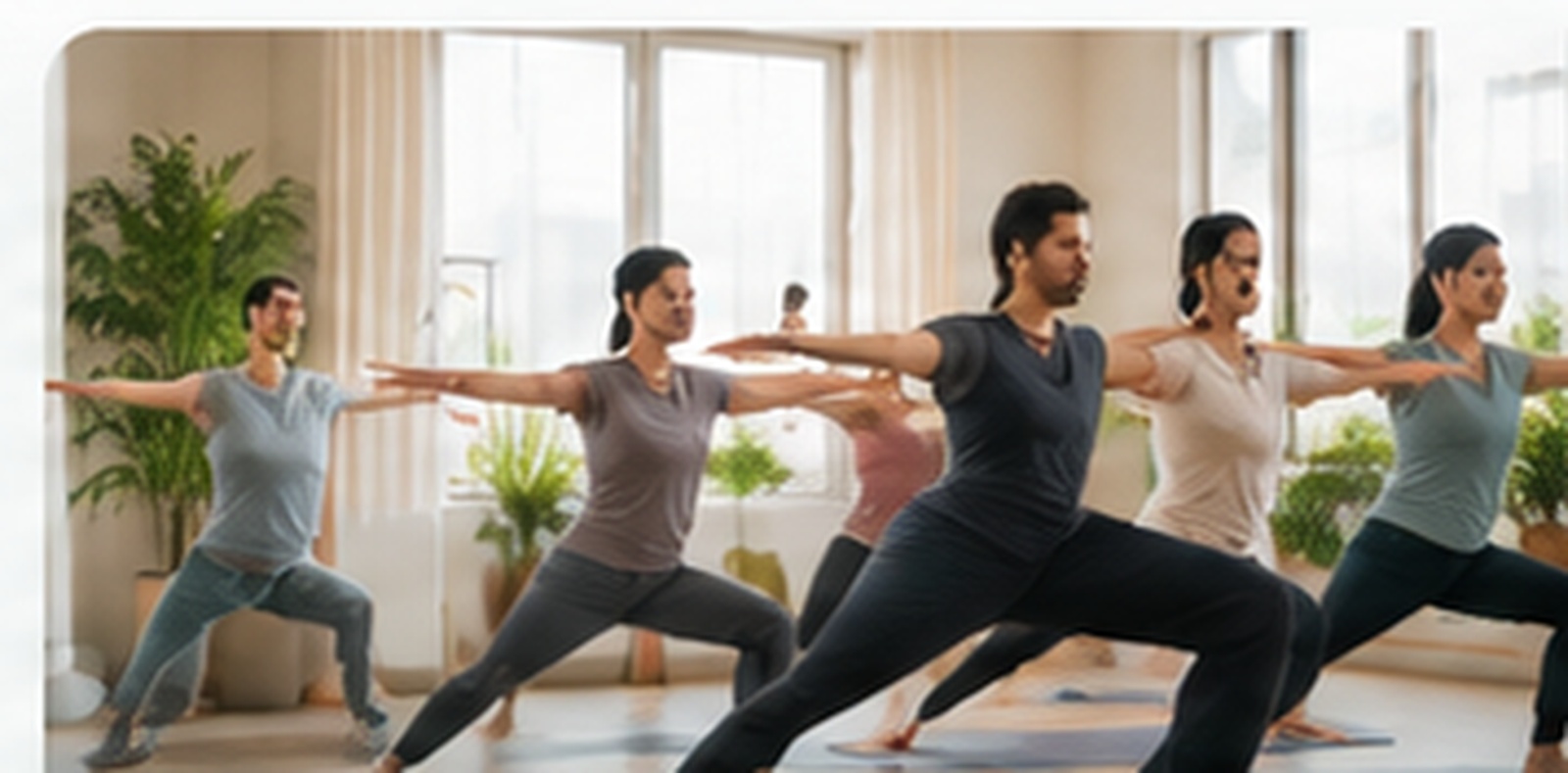 Small group yoga class